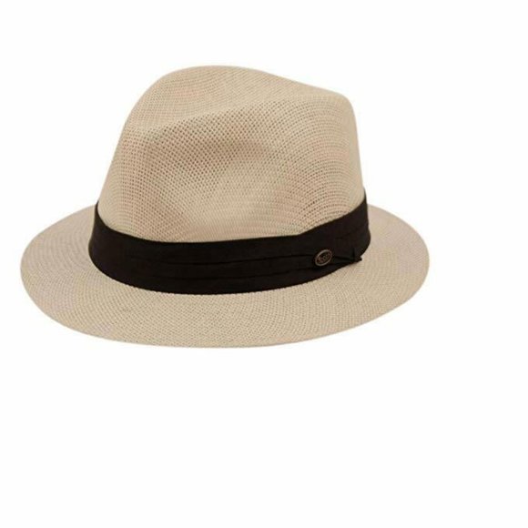 Other - Men's Natural Color Panama Straw Fedora Hat